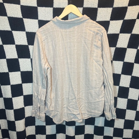 Orvis Beige Striped Button-Down Shirt 215 - Picture 5 of 5